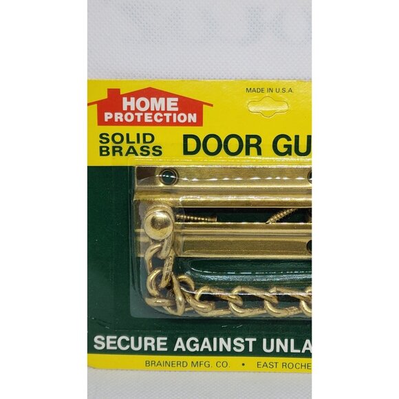 Vintgage NOS Home Protection Solid Brass Door Guard U.S.A Made - Picture 5 of 8